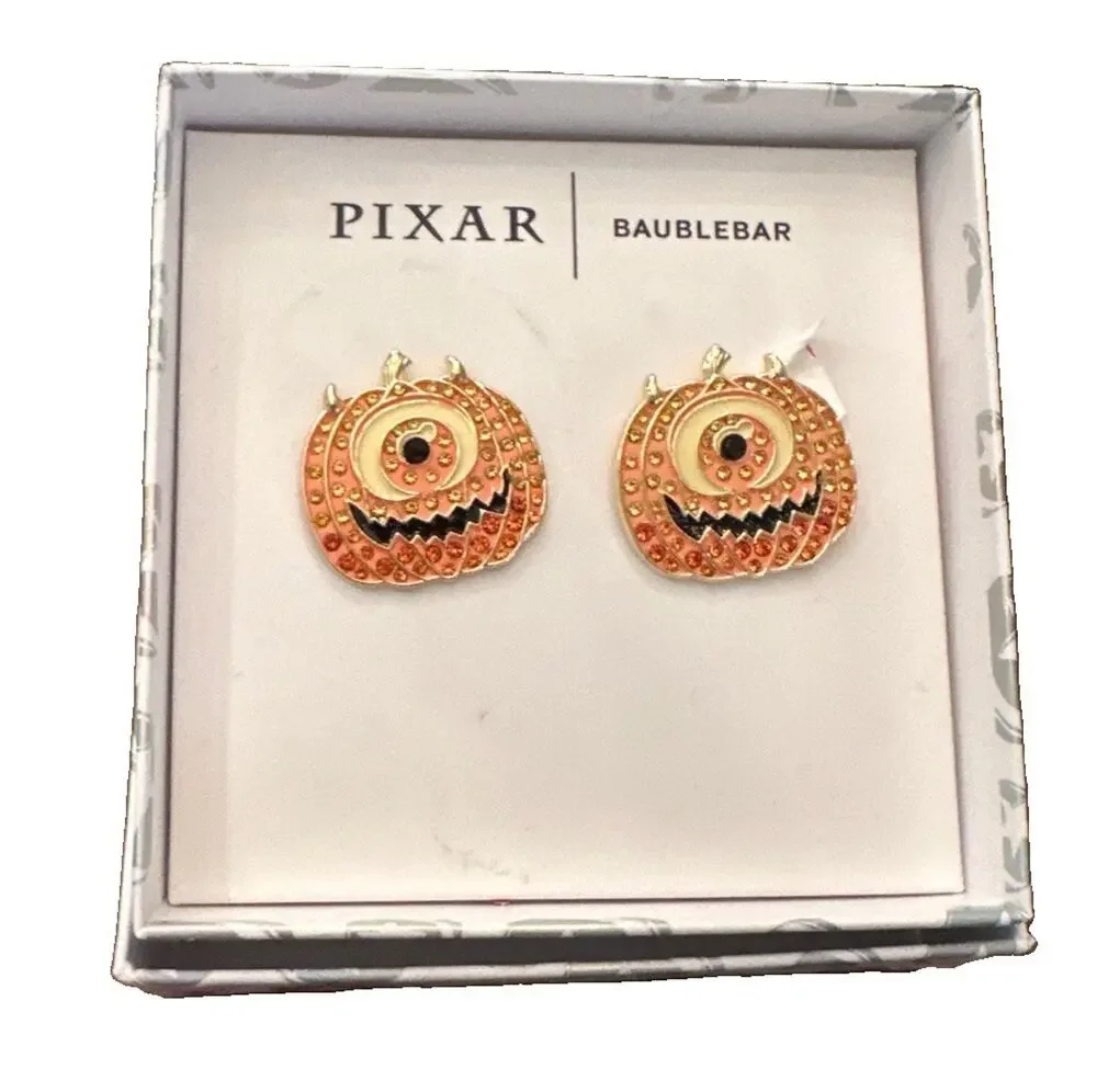 BaubleBar Pixar Disney Monsters, Inc. Mike Wazowski Pumpkin Earrings